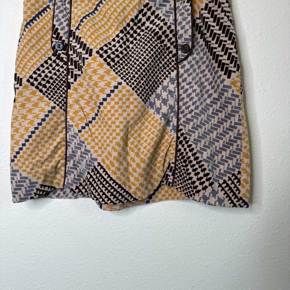 Maeve Anthropologie Patchwork Patterned Skirt - Y… - image 3